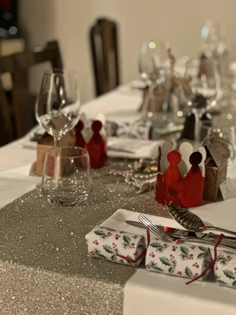 Christmas table setting at The Punch Bowl