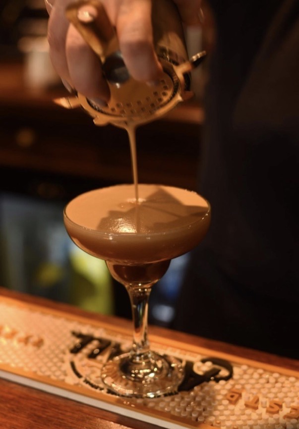 Cocktail being poured at The Punch Bowl Paglesham